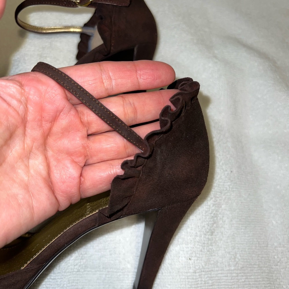 J.Crew Charlie Ruffle Brown Pump 8 - image 7